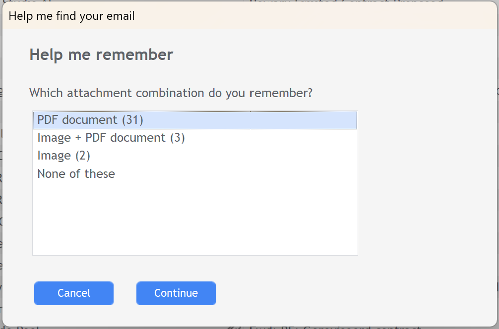 SMail Help me remember question